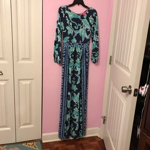 Lilly Pulitzer SAMPLE sweet parakeet micole maxi dress size 4